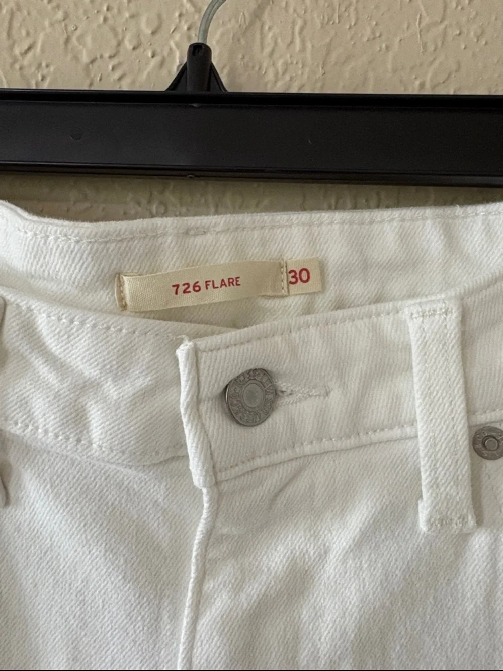 Levi's White High-Rise Flare Jeans - Picture 2 of 7